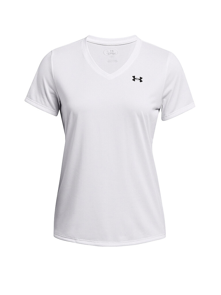UNDER ARMOUR Damen Fitnessshirt UA Tech V-Neck weiss | XS